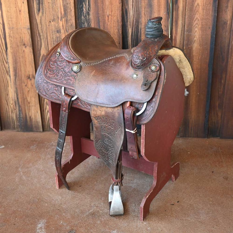 15 USED JAY NORDLEY ROPING SADDLE