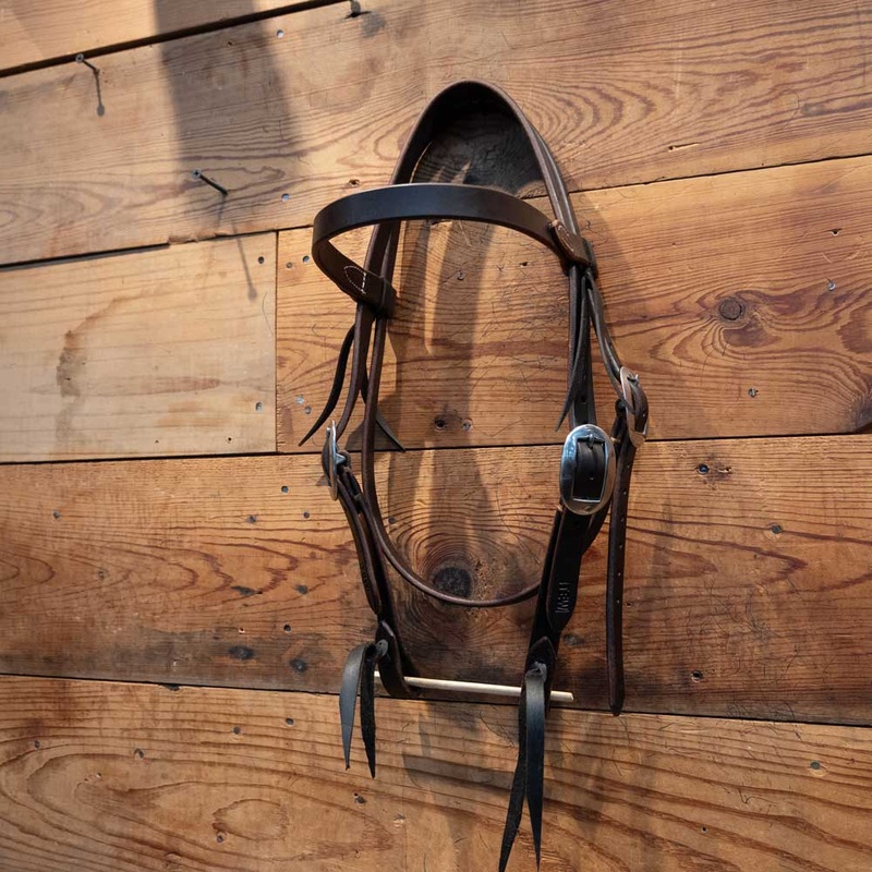 Casey Tew Dark Oiled Browband Headstall