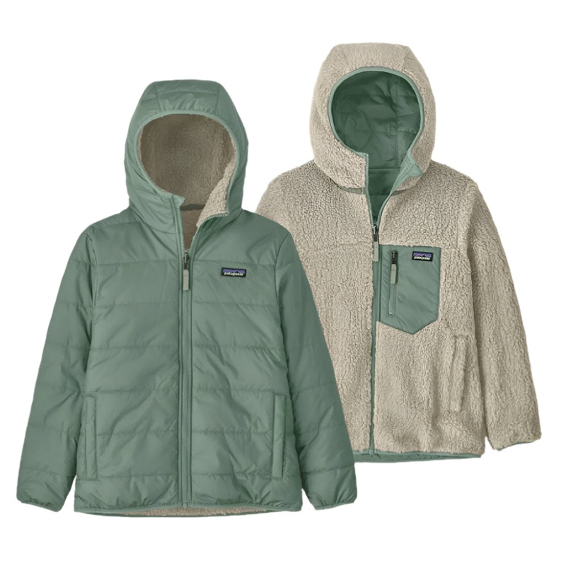 Patagonia Boy’s Reversible Ready Freddy Hoodie – Ellwood Green