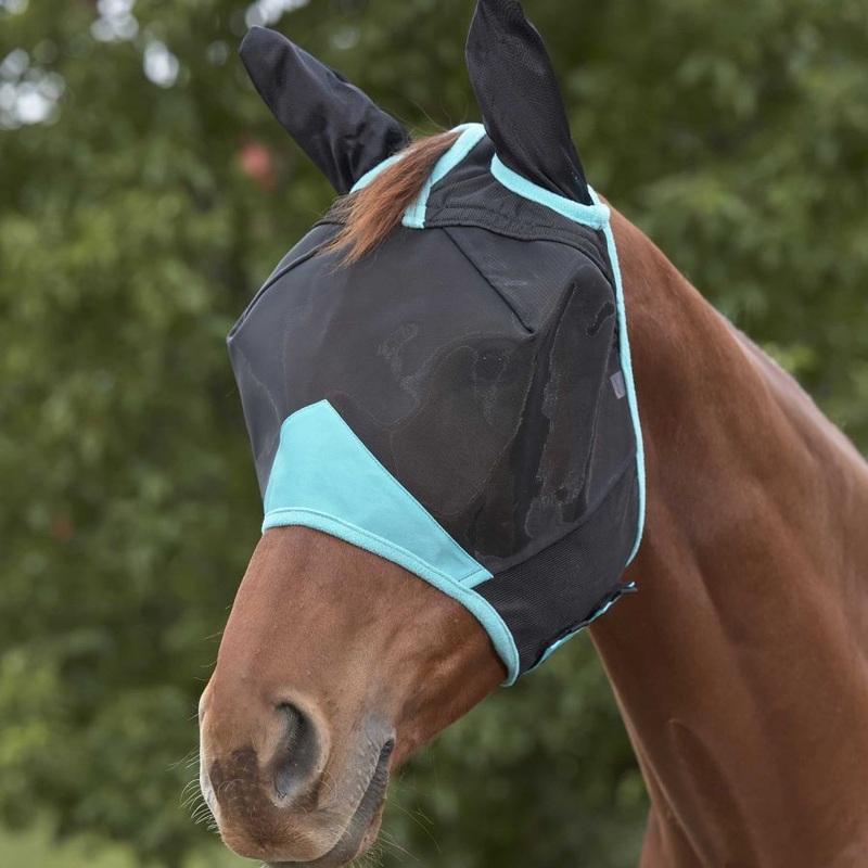 Compare weatherbeeta unisex comfitec deluxe fine mesh mask with ears –  black/turquoise full products from over 25,000 stores