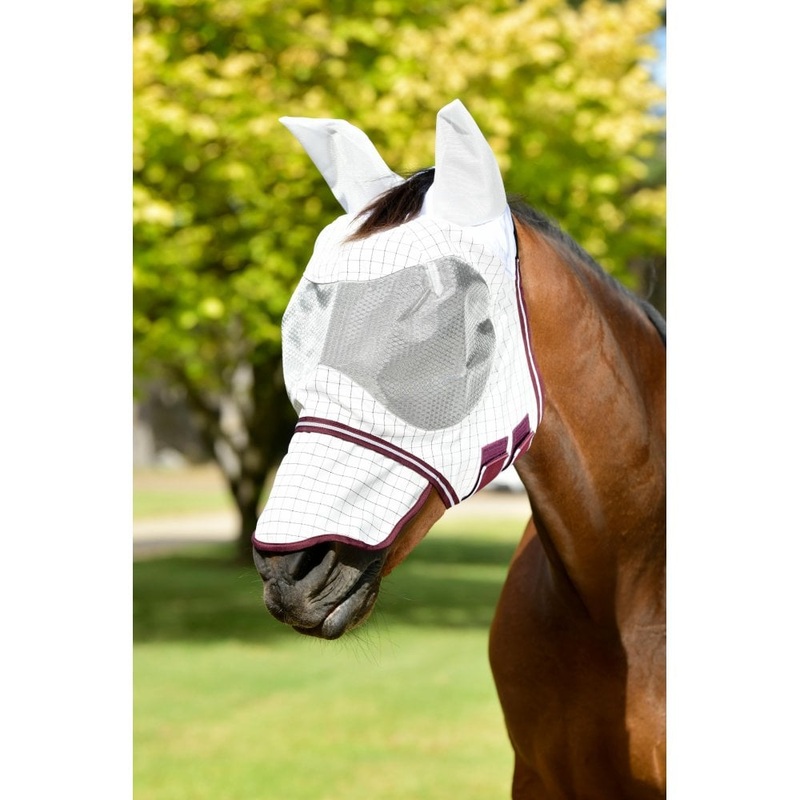Compare weatherbeeta hybrid seasons fly mask – white/maroon size: pony products from over 25,000 stores